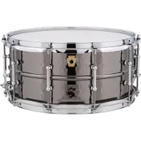 Ludwig LB417KT 14" x 6.5" Hammered Black Beauty Snare Drum Tube Lugs