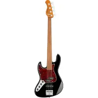 Sadowsky MetroExpress Hybrid P/J Bass Morado Fretless Lefthand Solid Black High Polish fretloze linkshandige basgitaar