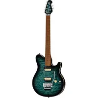 Sterling By Music Man Sterling Axis AX50 Quilted Maple Yucatan Blue