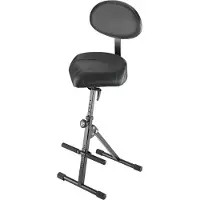K&M 14050 Stool with Backrest Faux Leather