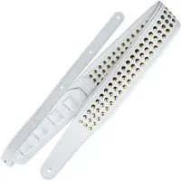 Richter 1822 White / Gold Springbreak I Bling Bling Guitar Strap vegan leren gitaar- en basband