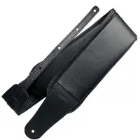 Richter 2060 Black Strapzilla IV Guitar Strap gevoerd leren gitaar- en basgitaa