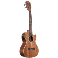 Kala KA-SMH-TG Gloss Solid Mahogany CE massieve elektrisch-akoestische tenor ukelele met koffer