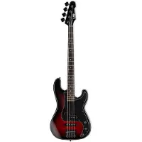 Esp Ltd Surveyor-204DX Red Burst elektrische basgitaar