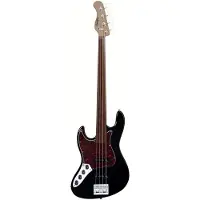 Sadowsky MetroExpress Vintage J/J Bass Morado Solid Black linkshandige fretloze elektrische basgitaar