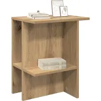 vidaXL Salontafel 2 st Artisanaal eiken 40 x 30 x 49 cm Bewerkt hout