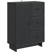 vidaXL Dressoir met lade Zwart 66 x 34,5 x 90 cm Bewerkt hout
