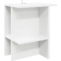 vidaXL Salontafel 2 st Wit 40 x 30 x 49 cm Bewerkt hout