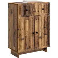vidaXL Dressoir met lade Oud hout 66 x 34,5 x 90 cm Bewerkt hout