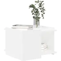 vidaXL Salontafel Wit 50,5 x 50 x 33 cm Bewerkt hout