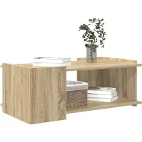 vidaXL Salontafel Sonoma Eiken 90 x 50 x 33 cm Bewerkt hout
