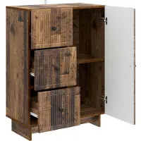 vidaXL Dressoir met lade Oud hout 66 x 34,5 x 90 cm Bewerkt hout