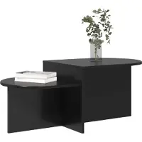 vidaXL Salontafel Zwart eiken 100 x 50 x 40 cm Bewerkt hout
