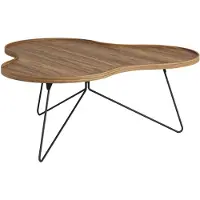 Swedese Flower mono tafel Special Edition 107x114 cm H45 cm-gelakt notenhout-zwart gelakt staal