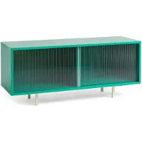 HAY Kast Colour Cabinet W. Glass Doors Floor Medium Dark Mint