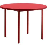 HAY Tafel Two-Colour Maroon Red Powder Coated Steel Frame Red Ø105 x H74 cm