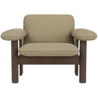 Audo Copenhagen Brasilia fauteuil low back Dark oak-Audo Bouclé 02