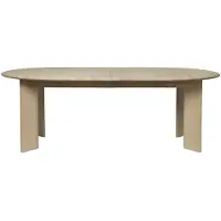 Ferm Living Bevel Extendable eettafel Witgeoliede beuk, incl. 2 verlengbladen