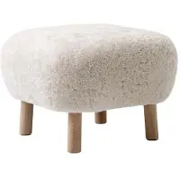 &tradition Little Petra Atd1 Pouf Sheepskin Moonlight/ - Fauteuils & poefs Hout Oiled Oak - 134429A235A042A745