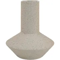 XLBoom Roma Vaas White Medium - Keramische handgemaakte design vaas met aardse textuur - Verkrijgbaar in White | Sand | Terra - Tijdloze woondecoratie voor modern wonen