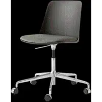 &tradition Rely Hw29 Dining Chair Without Armrests Swivel With Castors Upholstered Seat /Aluminium/canvas 0926 - Stoelen Staal Bronze Green - 134017A074A004