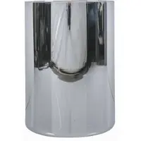 TLF Interieurs Vaas Noir – cilindervormige - design vaas van rookglas - Spiegel effect - D18 x H 25 cm