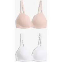 Bonprix Voorgevormde bh zonder beugel met biologisch katoen (set van 2) maat 95