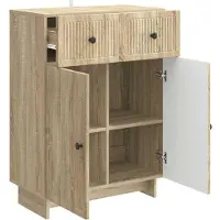 vidaXL Dressoir Sonoma Eiken 66 x 34,5 x 90 cm Bewerkt hout