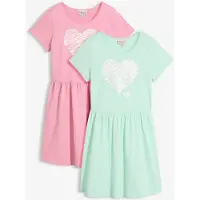 Bonprix Jersey jurk van biologisch katoen (set van 2) maat 164/170