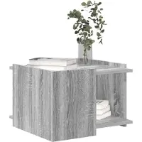 vidaXL Salontafel Grijs sonoma 50,5 x 50 x 33 cm Bewerkt hout