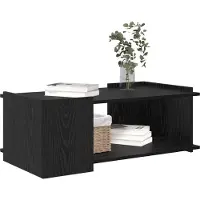 vidaXL Salontafel Zwart eiken 90 x 50 x 33 cm Bewerkt hout