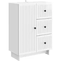 vidaXL Dressoir met lade Hoogglans Wit 66 x 34,5 x 90 cm Bewerkt hout