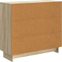 vidaXL Dressoir Sonoma Eiken 89 x 34,5 x 80 cm Bewerkt hout