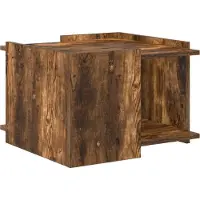 vidaXL Salontafel Gerookt eiken 50,5 x 50 x 33 cm Bewerkt hout