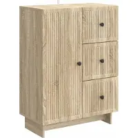 vidaXL Dressoir met lade Sonoma Eiken 66 x 34,5 x 90 cm Bewerkt hout