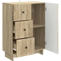 vidaXL Dressoir met lade Sonoma Eiken 66 x 34,5 x 90 cm Bewerkt hout