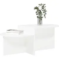 vidaXL Salontafel Wit 100 x 50 x 40 cm Bewerkt hout