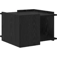 vidaXL Salontafel Zwart eiken 50,5 x 50 x 33 cm Bewerkt hout