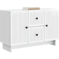 vidaXL Dressoir met lade Hoogglans Wit 89 x 34,5 x 60 cm Bewerkt hout