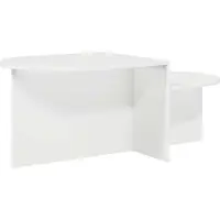 vidaXL Salontafel Hoogglans Wit 100 x 50 x 40 cm Bewerkt hout