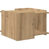 vidaXL Salontafel Artisanaal eiken 50,5 x 50 x 33 cm Bewerkt hout