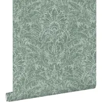 ESTAhome behang ornamenten blauwgroen - 50 x 900 cm - 131614