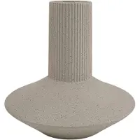 XLBoom Roma Vaas Sand Large - Keramische design vaas met aardse textuur - Verkrijgbaar in White | Sand | Terra - Tijdloze woondecoratie voor modern wonen