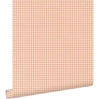 ESTAhome behang ruitjes oranje - 50 x 900 cm - 131640