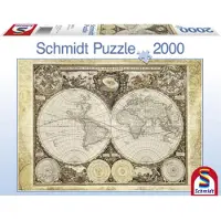 Schmidt 2000-delige puzzel van Schmidt Spiele, afbeelding: historische wereldkaart, artikelnummer: 58178