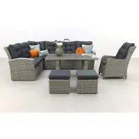 Van der Garde Tuinmeubelen Lounge/diningset San Marino - Paloma grijs + torino tuinstoel