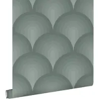 ESTAhome behang 3D-motief celadon groen - 50 x 900 cm - 131122