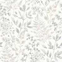 Boråstapeter Vliesbehang 38727 - Borosan Hem - Botanisch Wit - 53cm x 11.20m