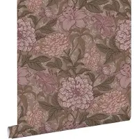 ESTAhome behang vintage bloemen mauve paars - 50 x 900 cm - 131850