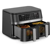 Solis Air Fryer Duo (type 8102) - Heteluchtfriteuse Zwart 11 L 2200 W Aantal Frituurmanden: 2